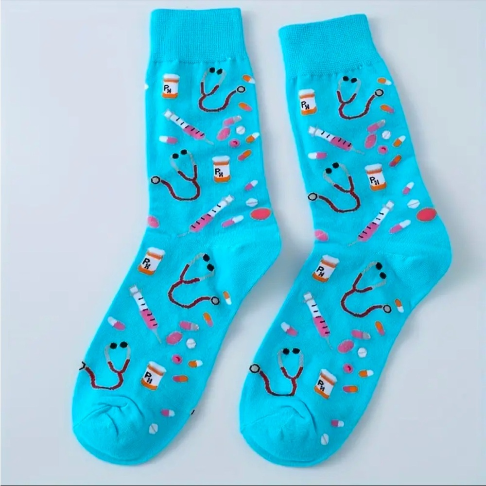 Medical Theme Socks, NWT
